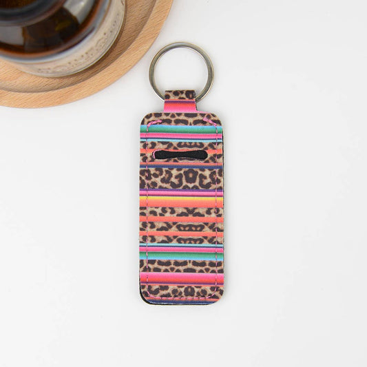 Small square lipstick case keychain