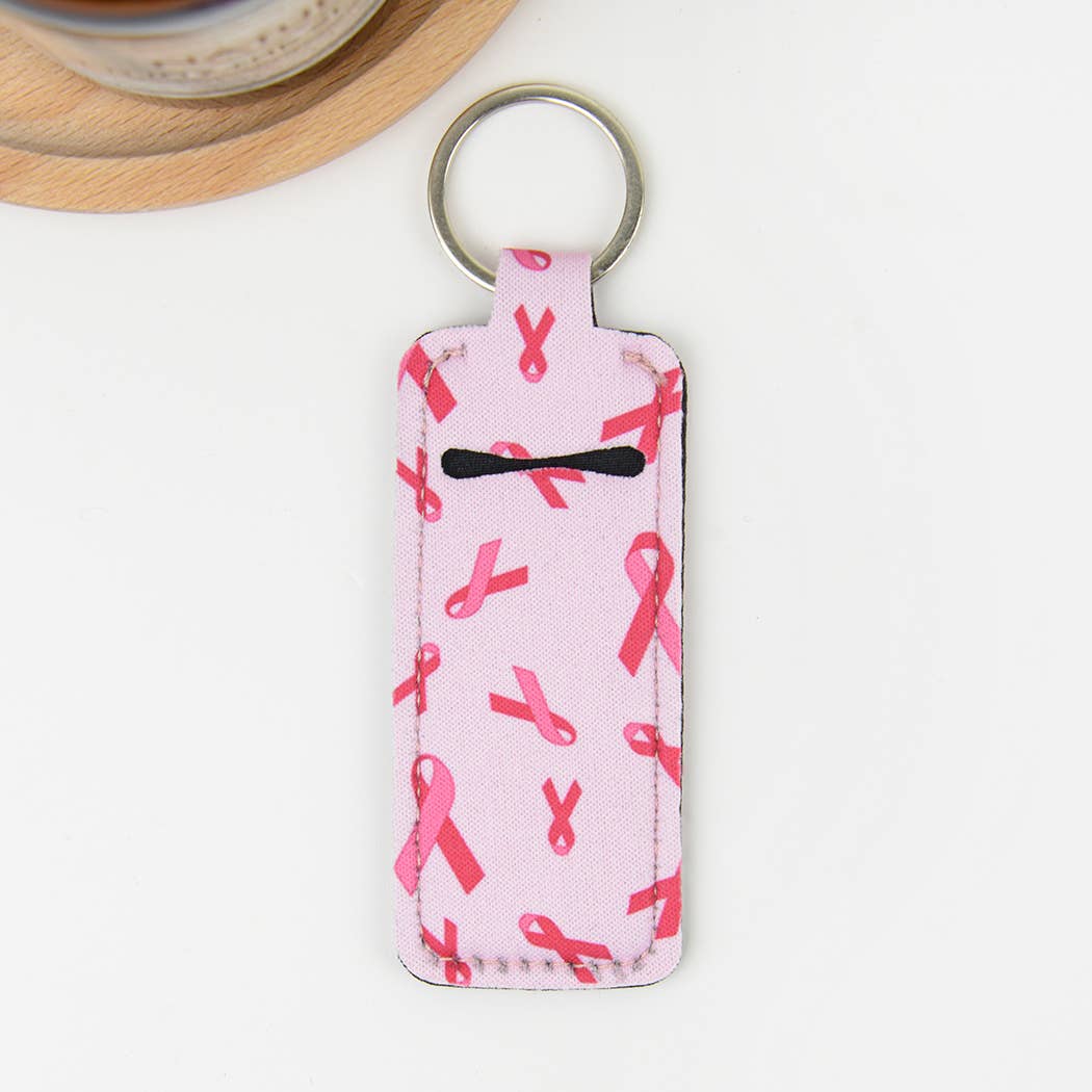 Small square lipstick case keychain
