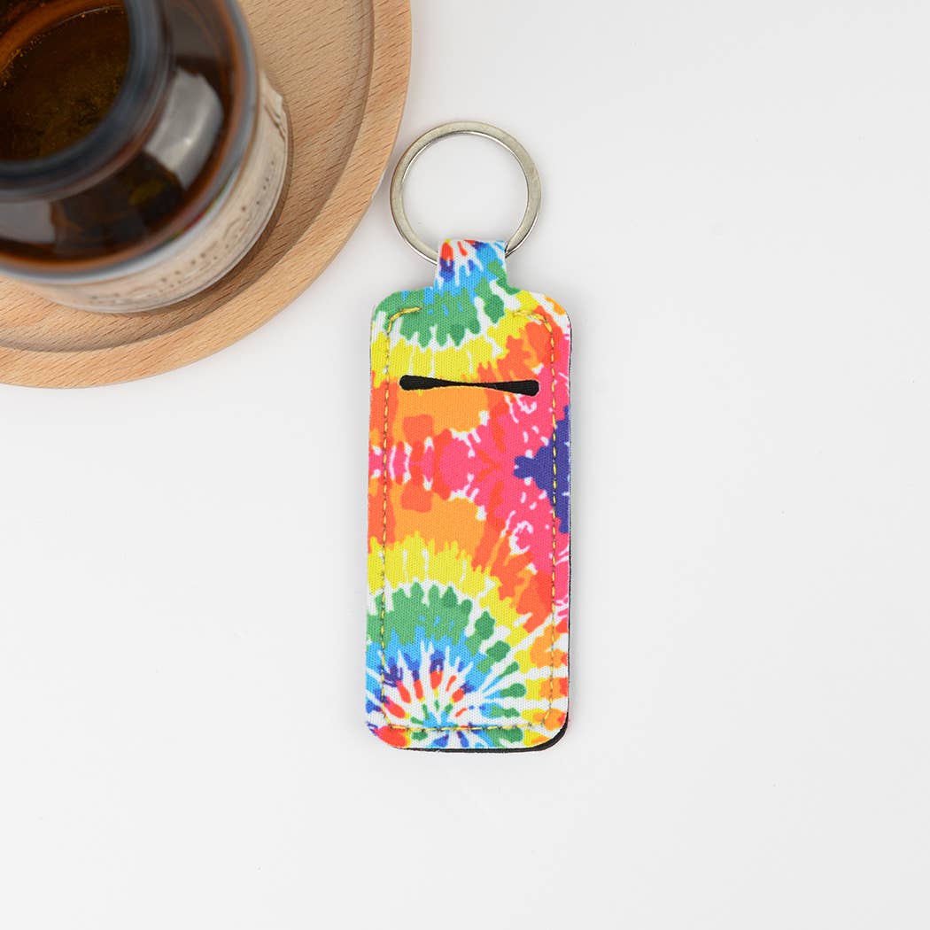 Small square lipstick case keychain