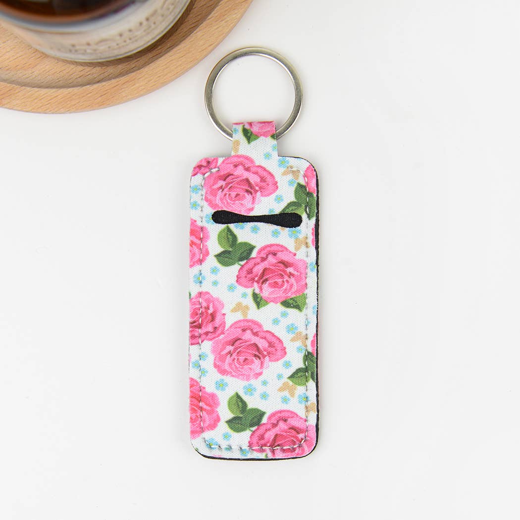 Small square lipstick case keychain
