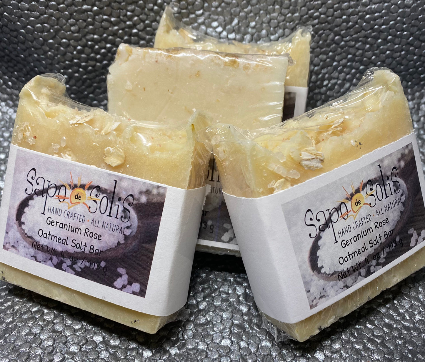 Soap- Geranium Oatmeal Sea Salt Bars