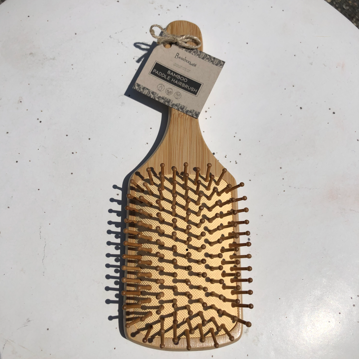 Bamboo Paddle Hairbrush - Square | Faire Market Bestseller