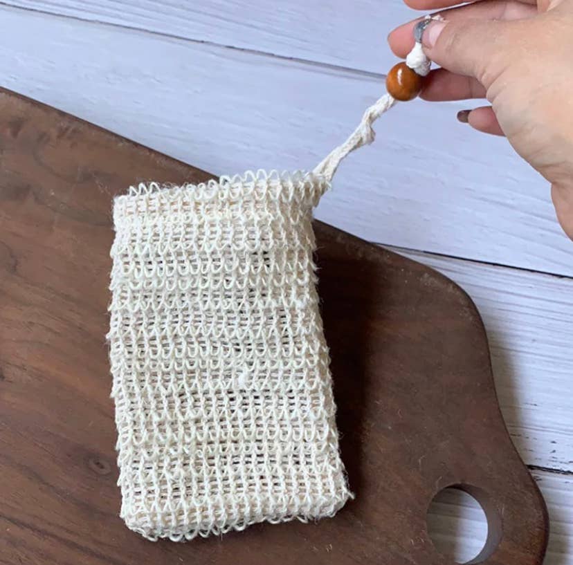 Plant based sisal soap saver pouches