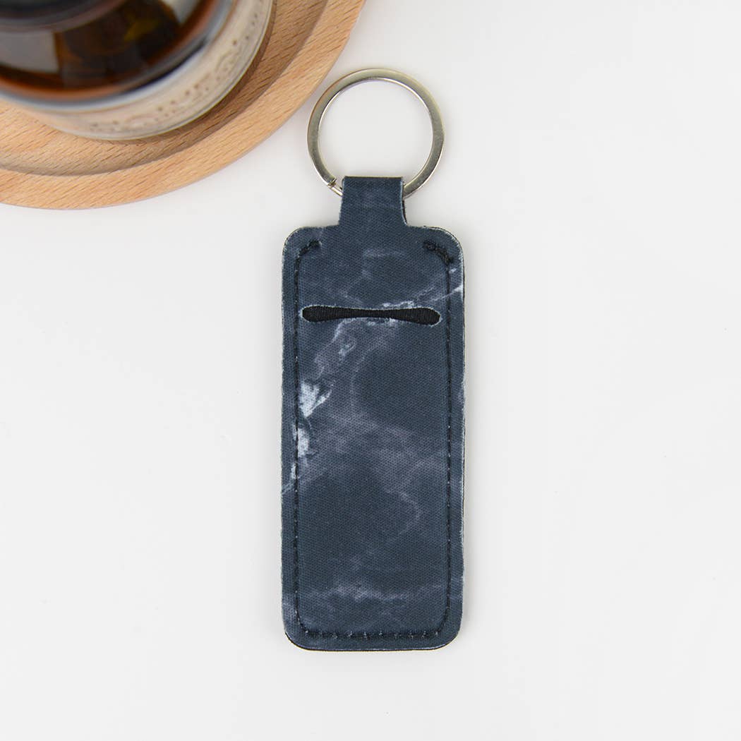Small square lipstick case keychain