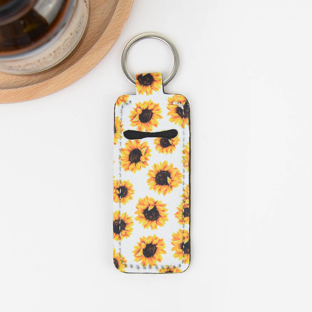 Small square lipstick case keychain