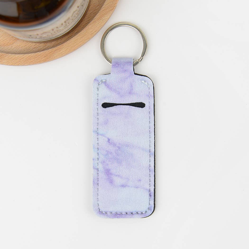 Small square lipstick case keychain