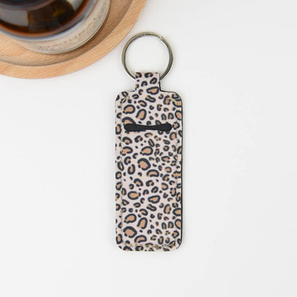 Small square lipstick case keychain