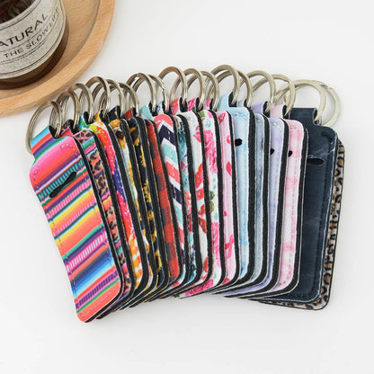 Small square lipstick case keychain