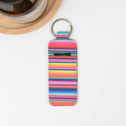 Small square lipstick case keychain