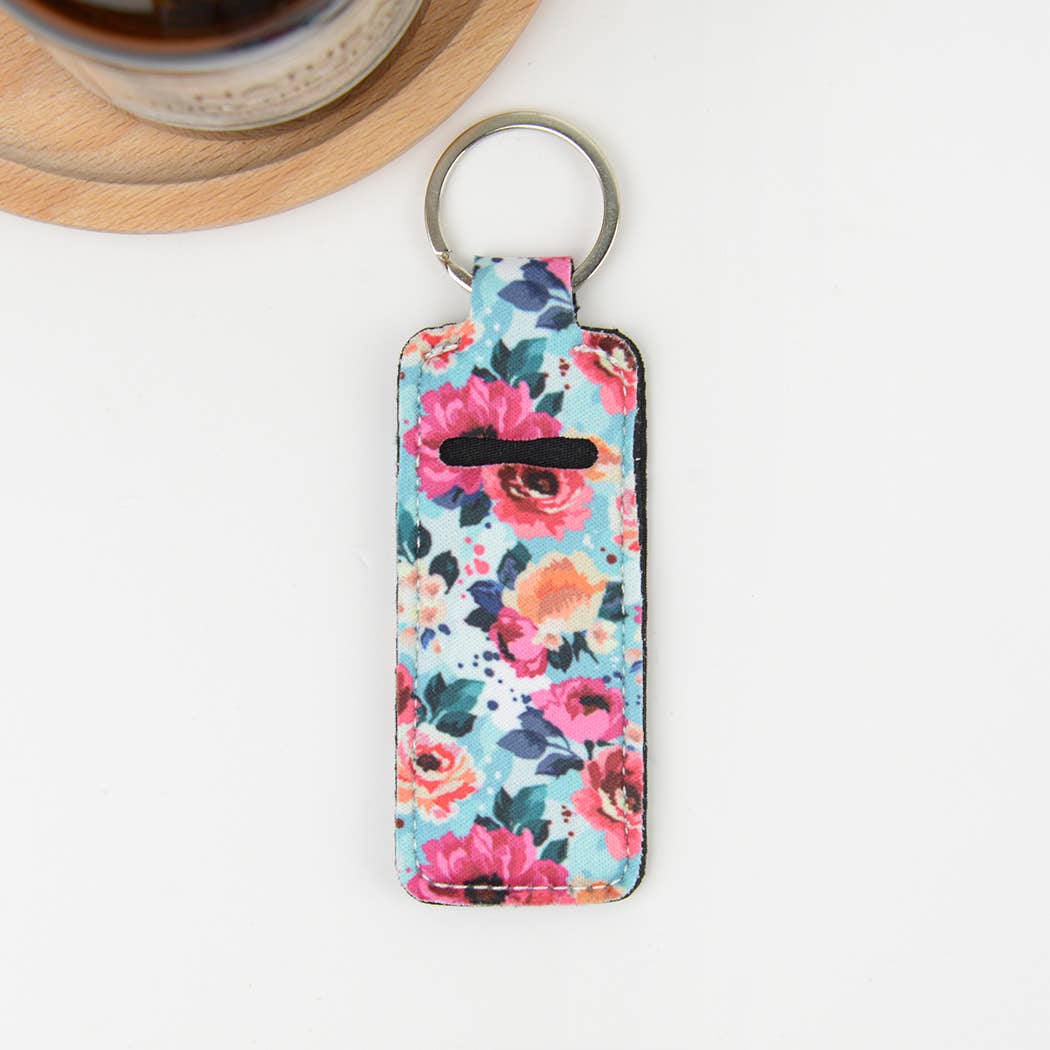 Small square lipstick case keychain
