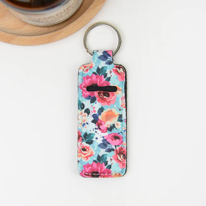 Small square lipstick case keychain