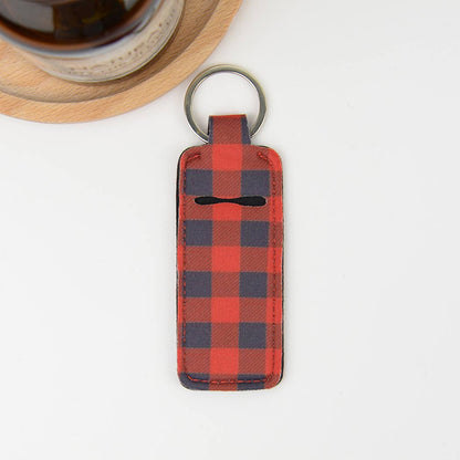 Small square lipstick case keychain