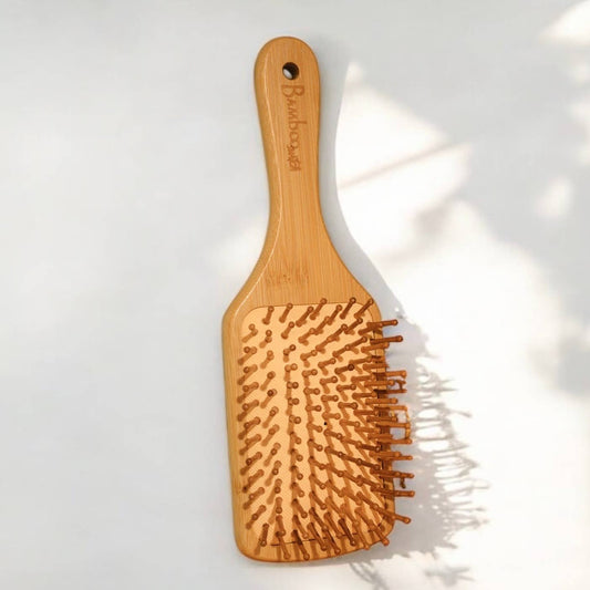 Bamboo Paddle Hairbrush - Square | Faire Market Bestseller