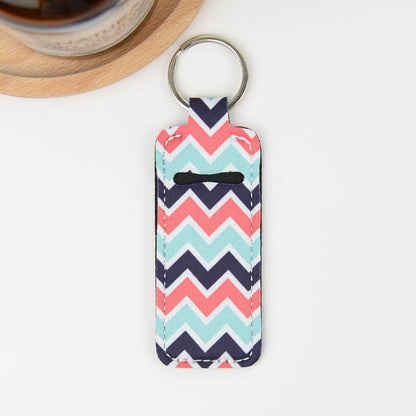 Small square lipstick case keychain
