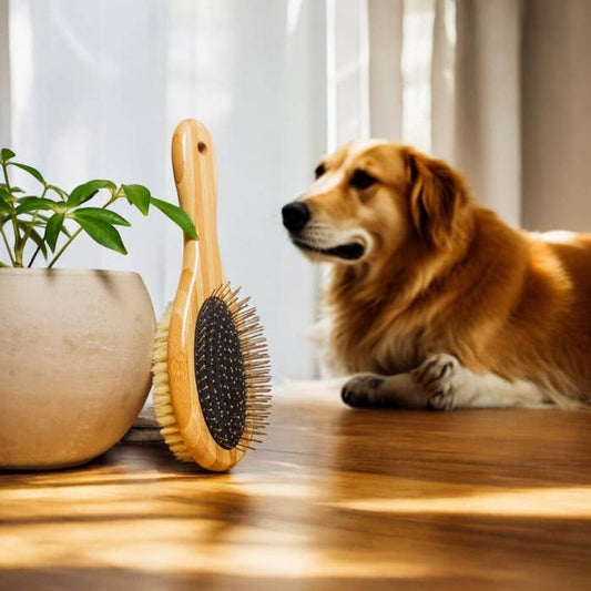 Bamboo Dog & Pet Grooming Brush | Faire Market Bestseller
