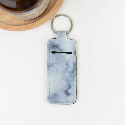 Small square lipstick case keychain